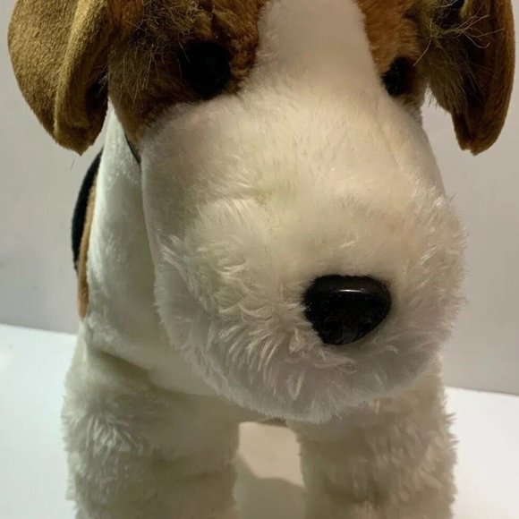 Toy Network “Buddy” Fox Terrier Dog Plush Large 15” x 20” White Brown Black 2002 - Picture 7 of 10